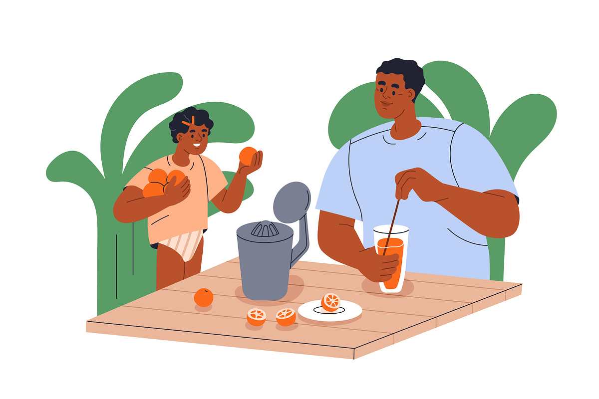 Fathers spend time with children set, a Person Illustration by Good Studio (Photo 6 of 10)