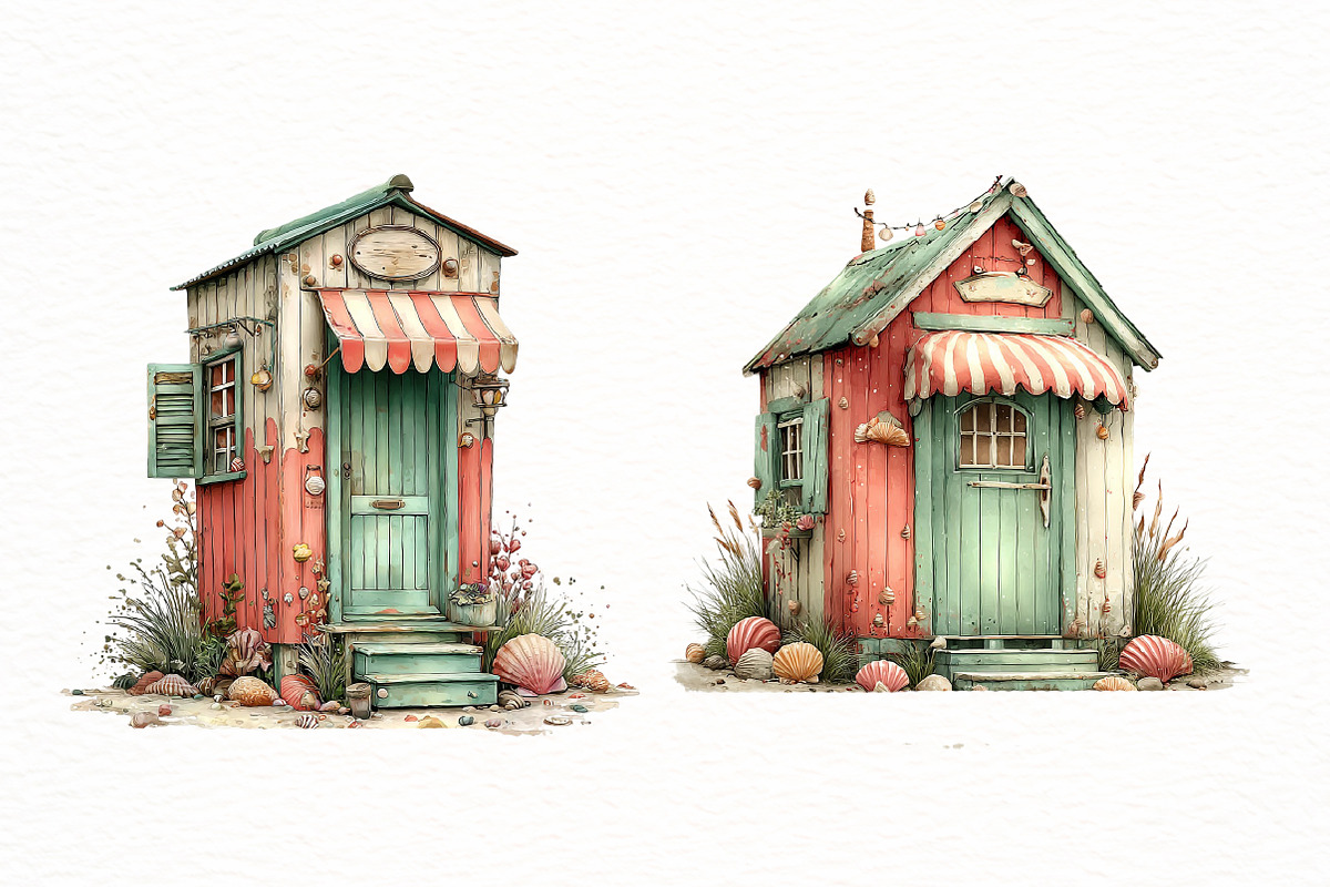Watercolor Boho Summer Clipart, an Illustration by Designworld (Photo 8 of 8)