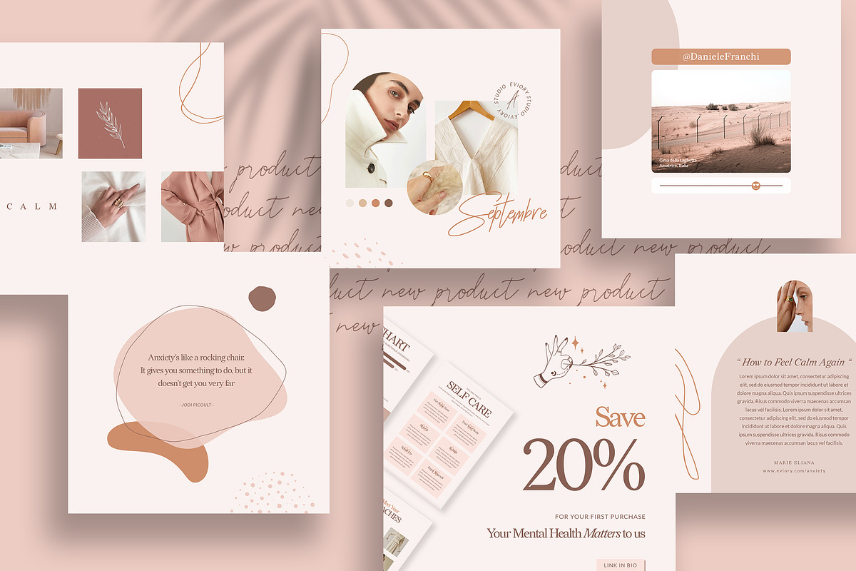 Instagram Puzzle Wellness CANVA | PS, a Social Media Template by Eviory (Photo 2 of 18)