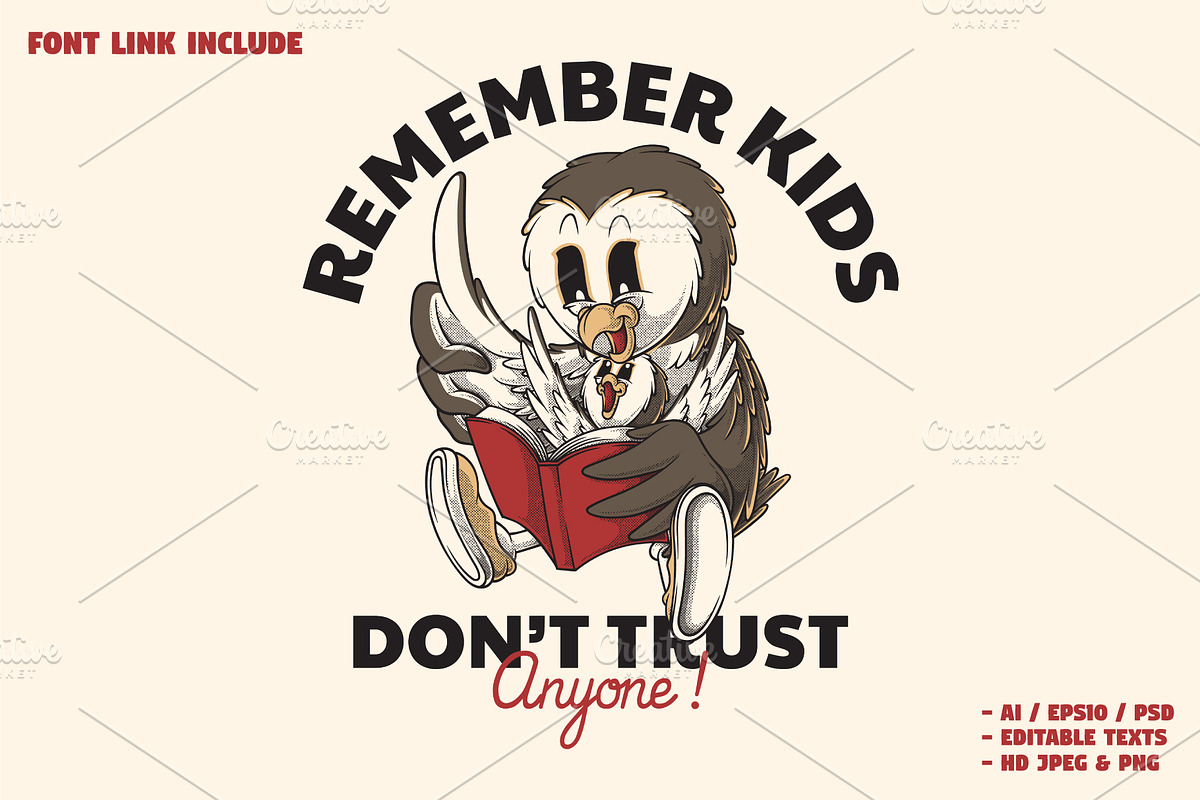 Owl Parent Reading Book to Baby Owl, a Branding & Logo Template by Judsart (Photo 1 of 3)