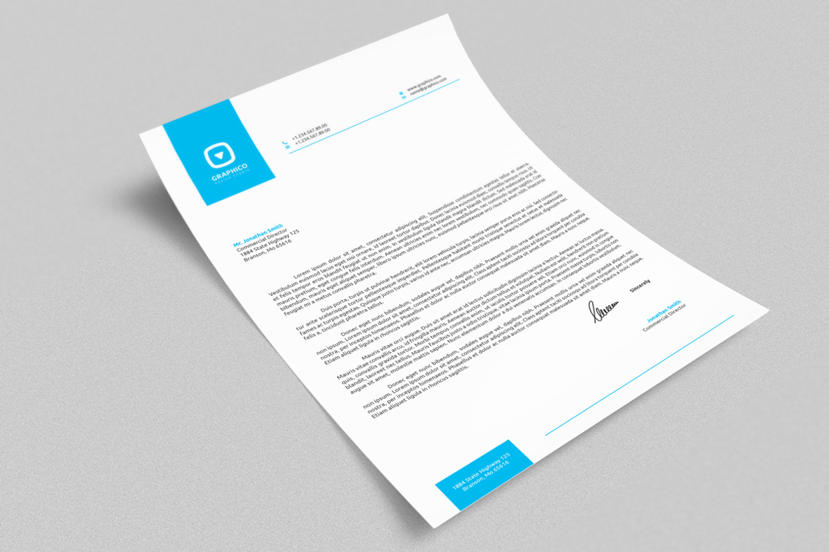Corporate Letterhead 9 with MS Word, a Stationery Template by ND Design (Photo 2 of 8)
