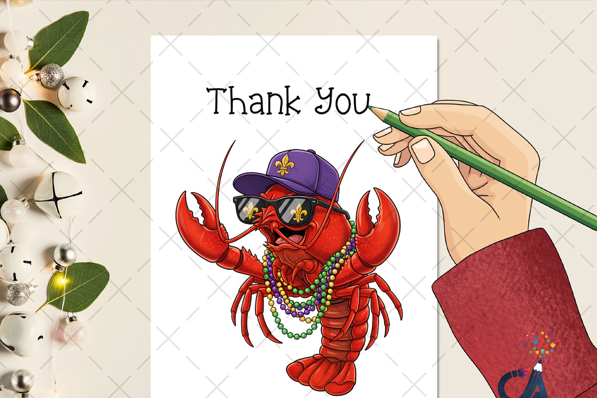 Mardi Gras Crawfish PNG, an Illustration by Creative Art (Photo 3 of 6)