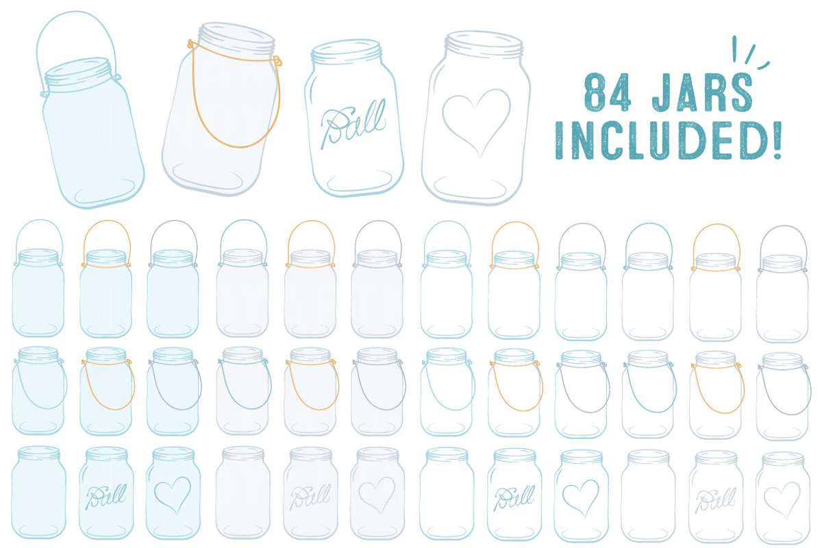 Soft Blue Jar Vectors & Clipart, an Illustration by Amanda Ilkov (Photo 4 of 4)