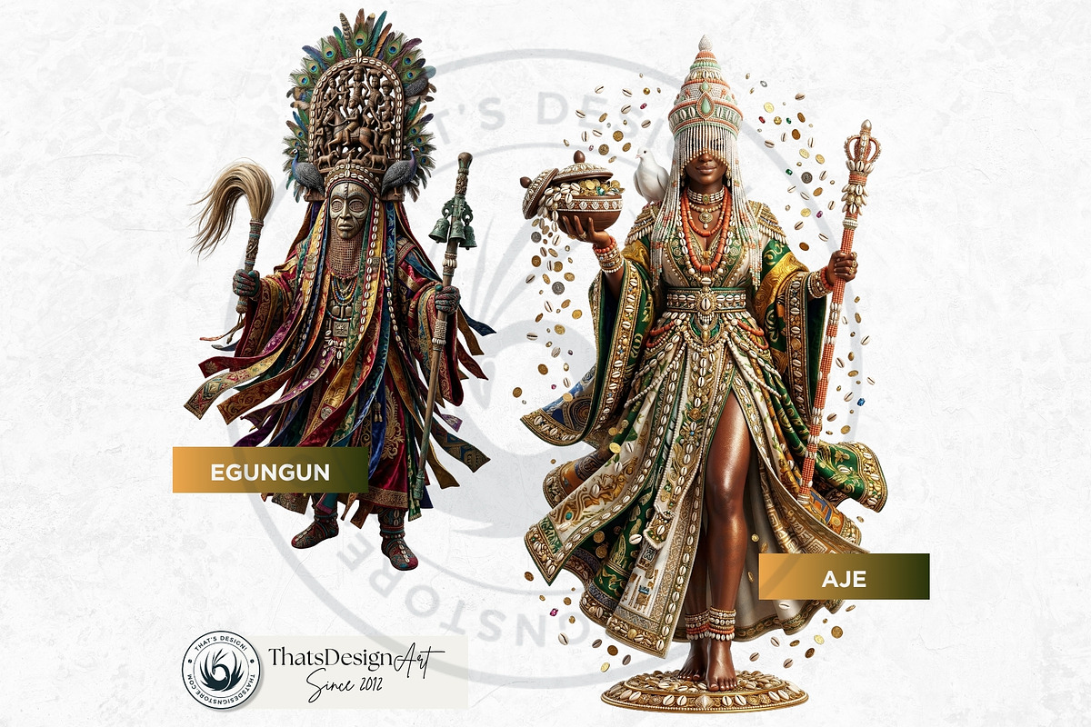 Orishas Pantheon Gods Cliparts, a Person Illustration by ThatsDesignArt (Photo 15 of 16)