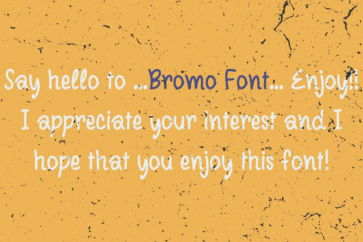 Bromo Handwritten Font, a Handwritten Font by Ruddean2109 (Photo 10 of 10)