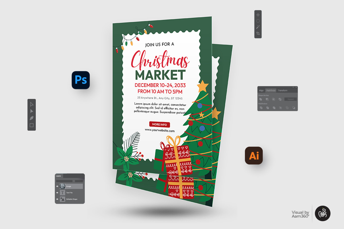 Christmas Flyer Template, a Flyer Template by Aam360 (Photo 2 of 3)