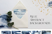 Deep blue watercolor backgrounds, a Texture Graphic by Yuliya Derbisheva (Thumbnail 11 of 14)