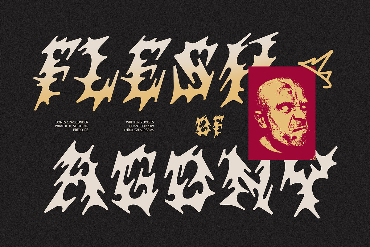 CS Carnage – Black Metal Font, a Blackletter Font by Craft Supply Co. (Photo 2 of 8)