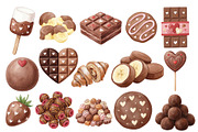 Watercolor Chocolate Dessert Clipart, a Food Illustration by Stellalunarts (Thumbnail 3 of 14)