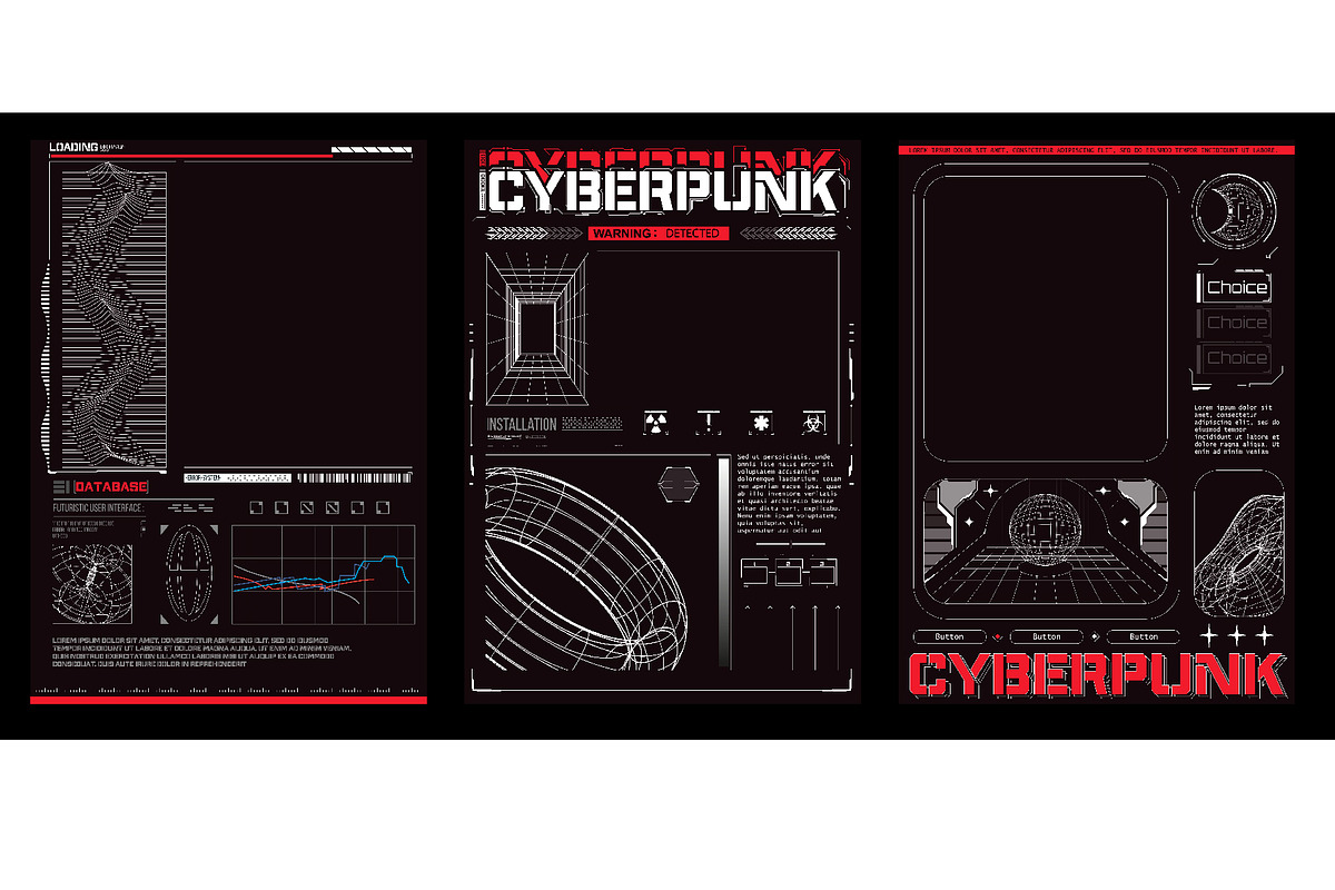 Sci-fi FUI Futuristic Element in HUD, a Technology Illustration by ZinetroN (Photo 3 of 10)