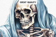 Cute Skeleton Skull Halloween Creepy, a Seasonal Illustration by Rabbit Heart (Thumbnail 4 of 10)