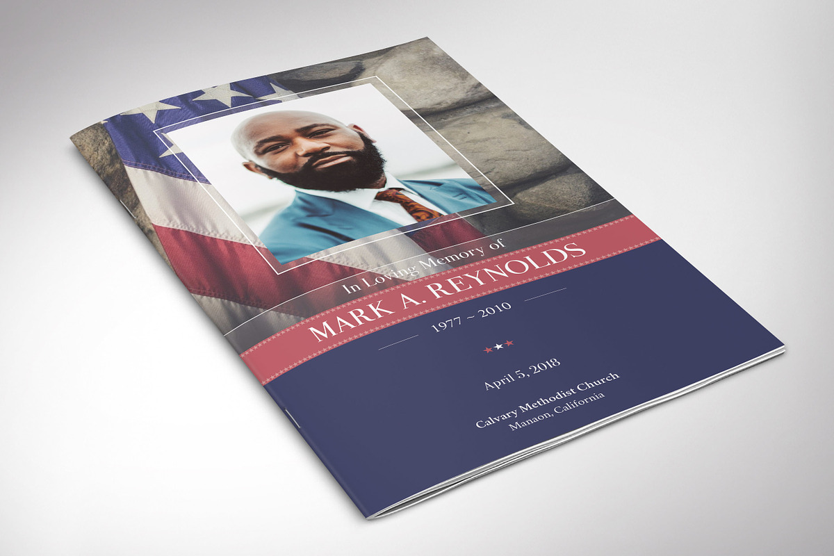 American Military Funeral Program 8p, a Brochure Template by Godserv Designs (Photo 8 of 11)