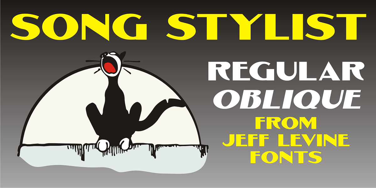 Song Stylist JNL, a Font by Jeff Levine Fonts