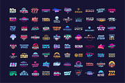 Neon Synthwave 80+ Retro Logo Pack, a Graphic by DenysHolovatiuk (Thumbnail 6 of 6)