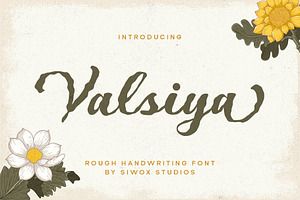 Valsiya - Rough Handwritten Font