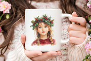 Christmas Cute Girls Sublimation Png, an Illustration by RobertsArt (Thumbnail 4 of 7)