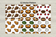 Fall Pies: Patterns & Clipart Set, a Food Illustration by Elatedowl (Thumbnail 3 of 12)