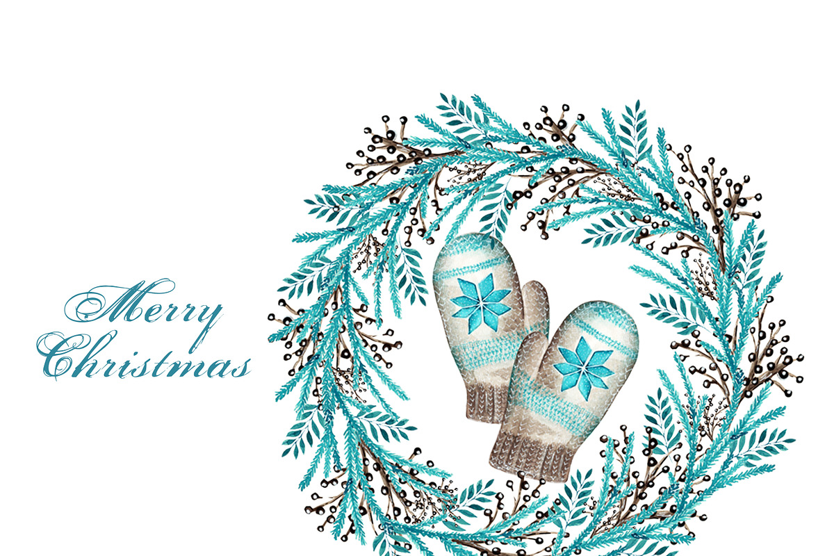 Christmas watercolor set. New Year., a Seasonal Illustration by SabinaWatercolorArt (Photo 10 of 12)