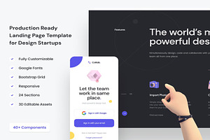Collab Landing Page Kit, a HTML Template by Lumina_ui_ux202