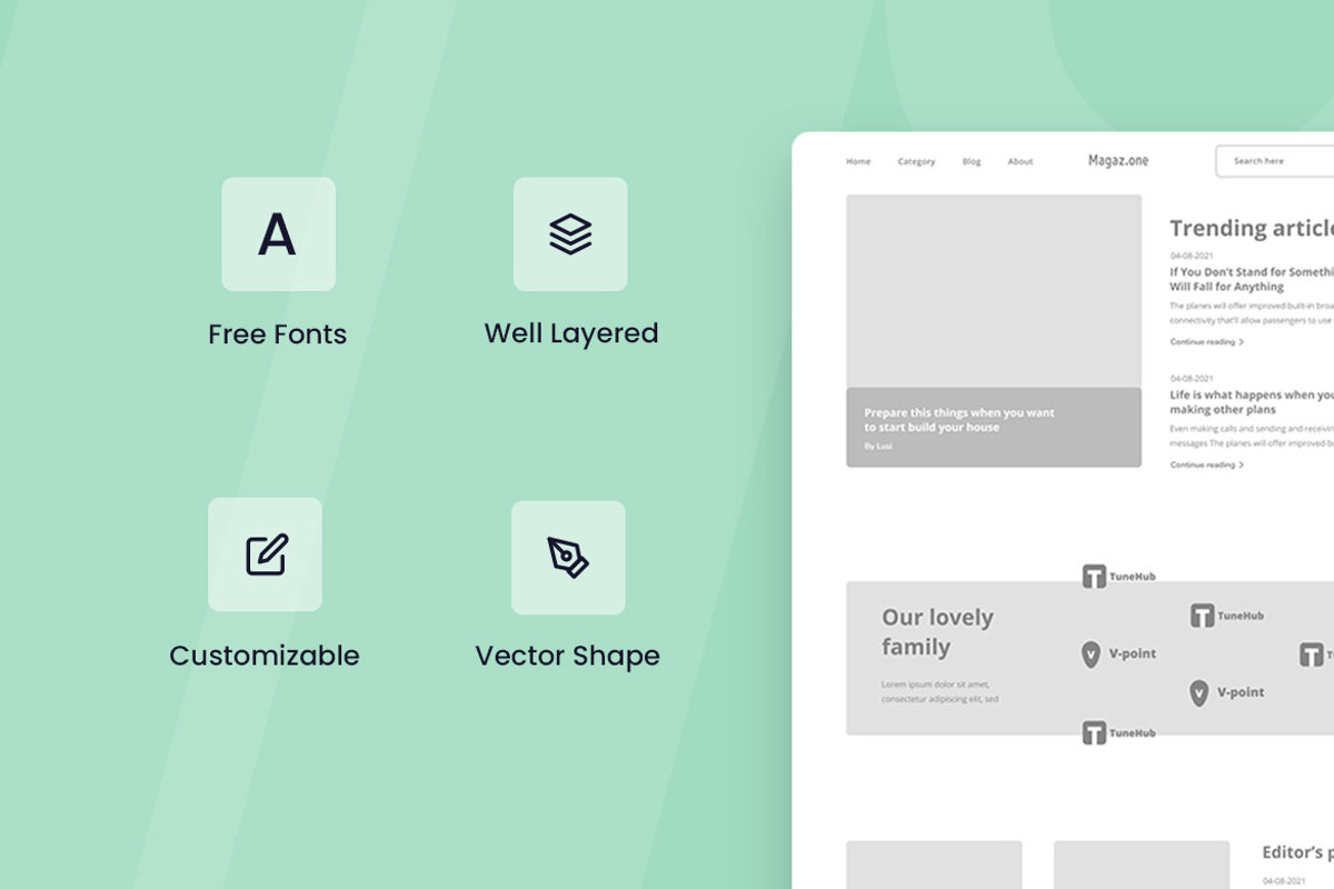 Magazine Blog Wireframe Website, a Wireframe Template by INSPR STD (Photo 4 of 6)