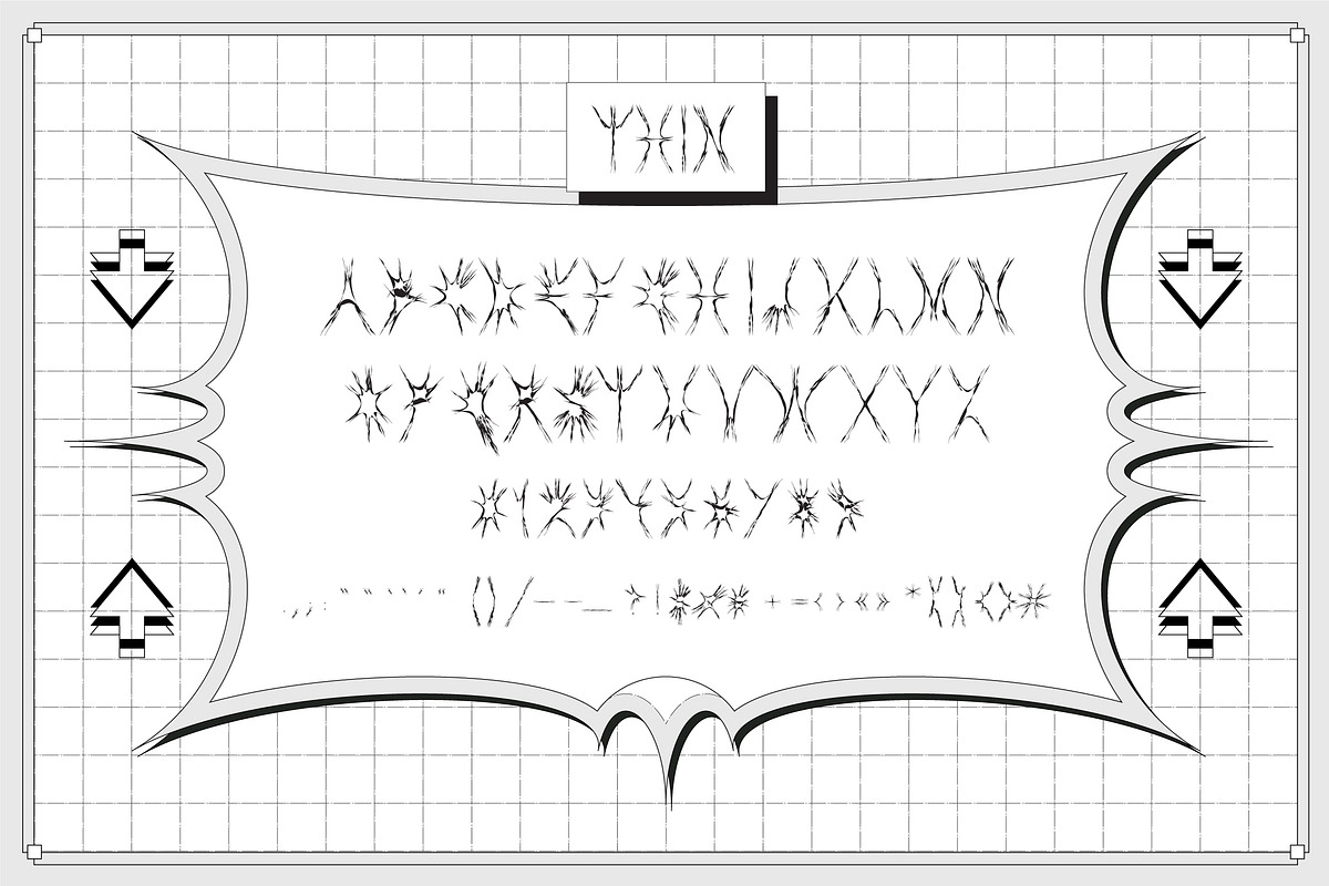 GOTH MODE | Dark Y2K Font Family, a Sans Serif Font by Ckybe's Corner (Photo 8 of 11)