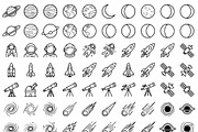 Bundles Space Astronomy Icons, an Outline Icon by adenpinkstore (Thumbnail 2 of 9)