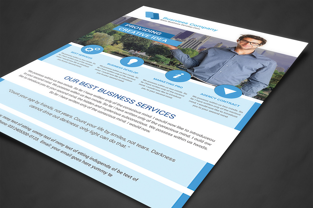 Business Flyer Print Template, a Flyer Template by AfzaalGraphics (Photo 2 of 4)