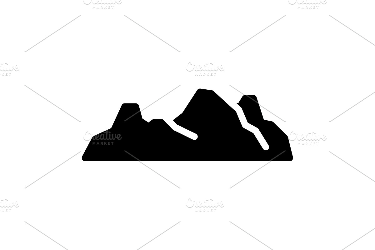 Ridge hill solid icon, a Solid Icon by Creative priyanka