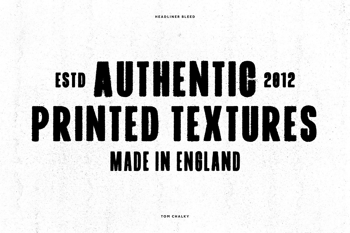 Headliner Bleed Font Family, a Sans Serif Font by Tom Chalky (Photo 4 of 6)