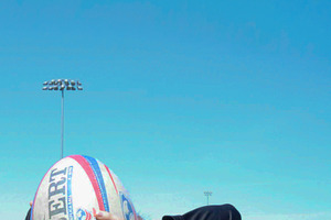 Rugby Player Practicing Line Out