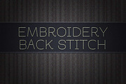 Embroidery Backstitch, a Font by JoZOO (Thumbnail 1 of 4)
