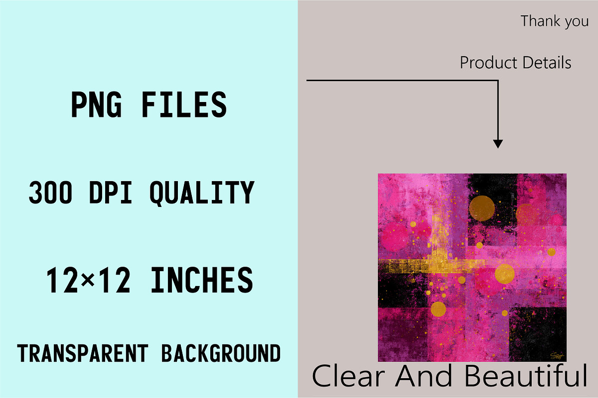 Hot Pink Abstract Art Digital Paper, a Pattern Graphic by SVGArt (Photo 5 of 9)