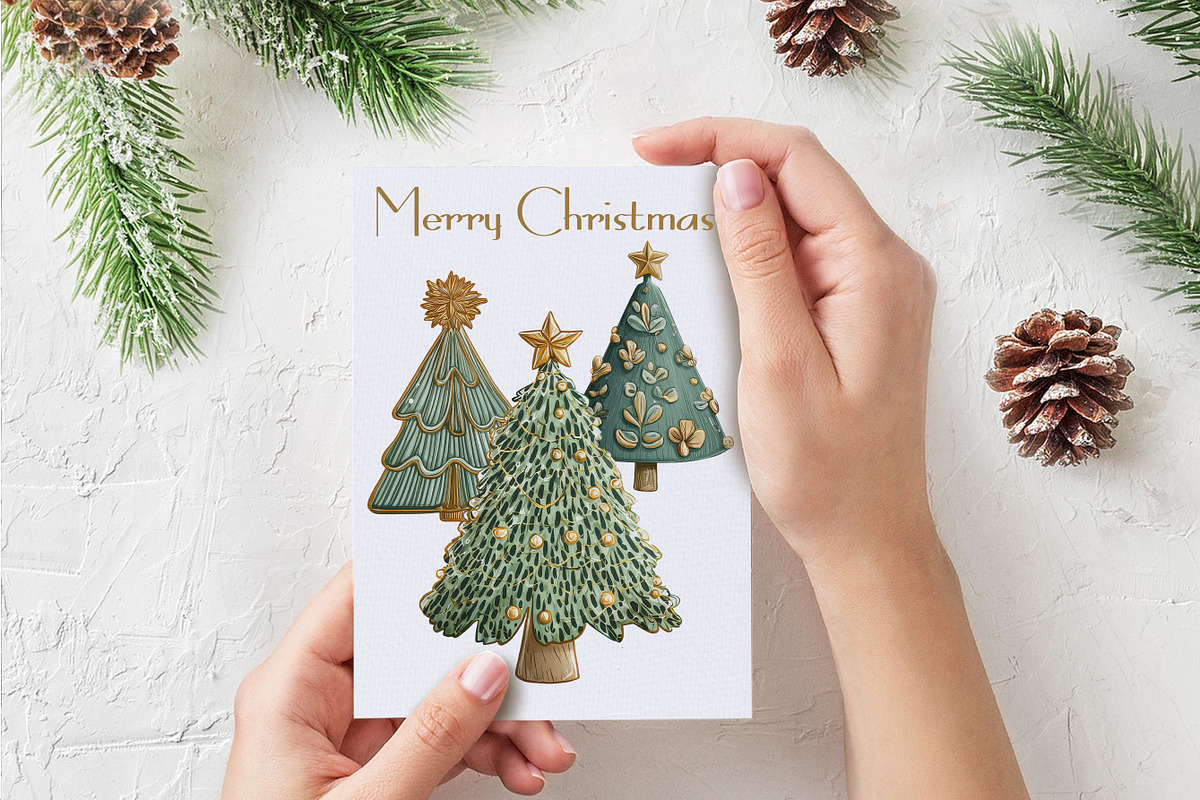 Whimsical Christmas Tree Clipart V.2, a Seasonal Illustration by V Design Creator (Photo 6 of 10)