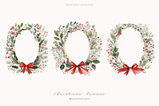 Watercolor Christmas Frames, a Seasonal Illustration by PeDe Designs (Thumbnail 5 of 7)