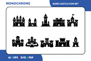 Sand Castle Vector Icons, a Solid Icon by Fontmine Studio (Thumbnail 1 of 3)