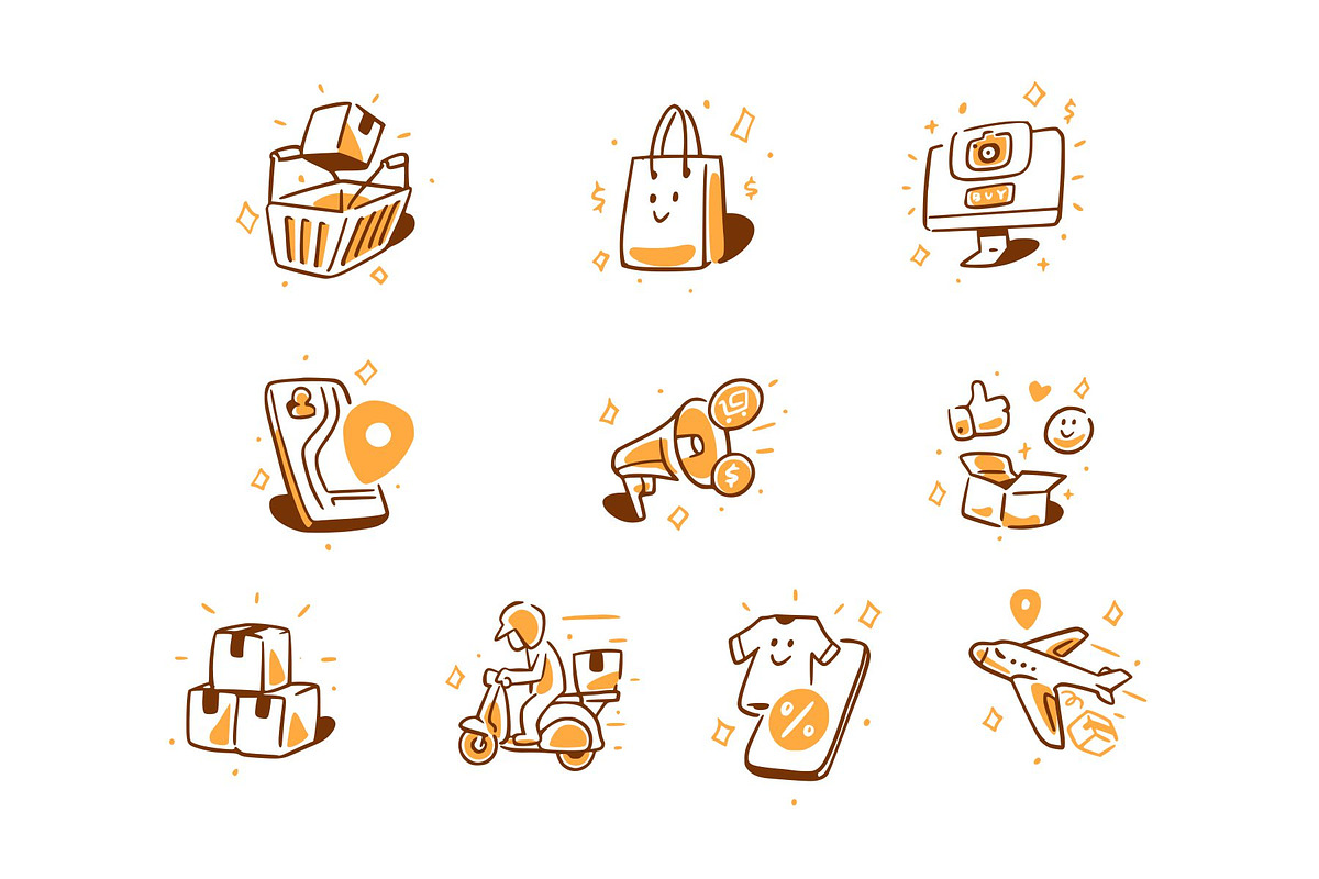 Ecommerce Doodle Icon Set Vol 1, an Object Illustration by SLAB! Design (Photo 3 of 3)