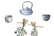 Tea Lovers watercolor collection, a Decorative Illustration by ViolettaKh (Thumbnail 9 of 9)