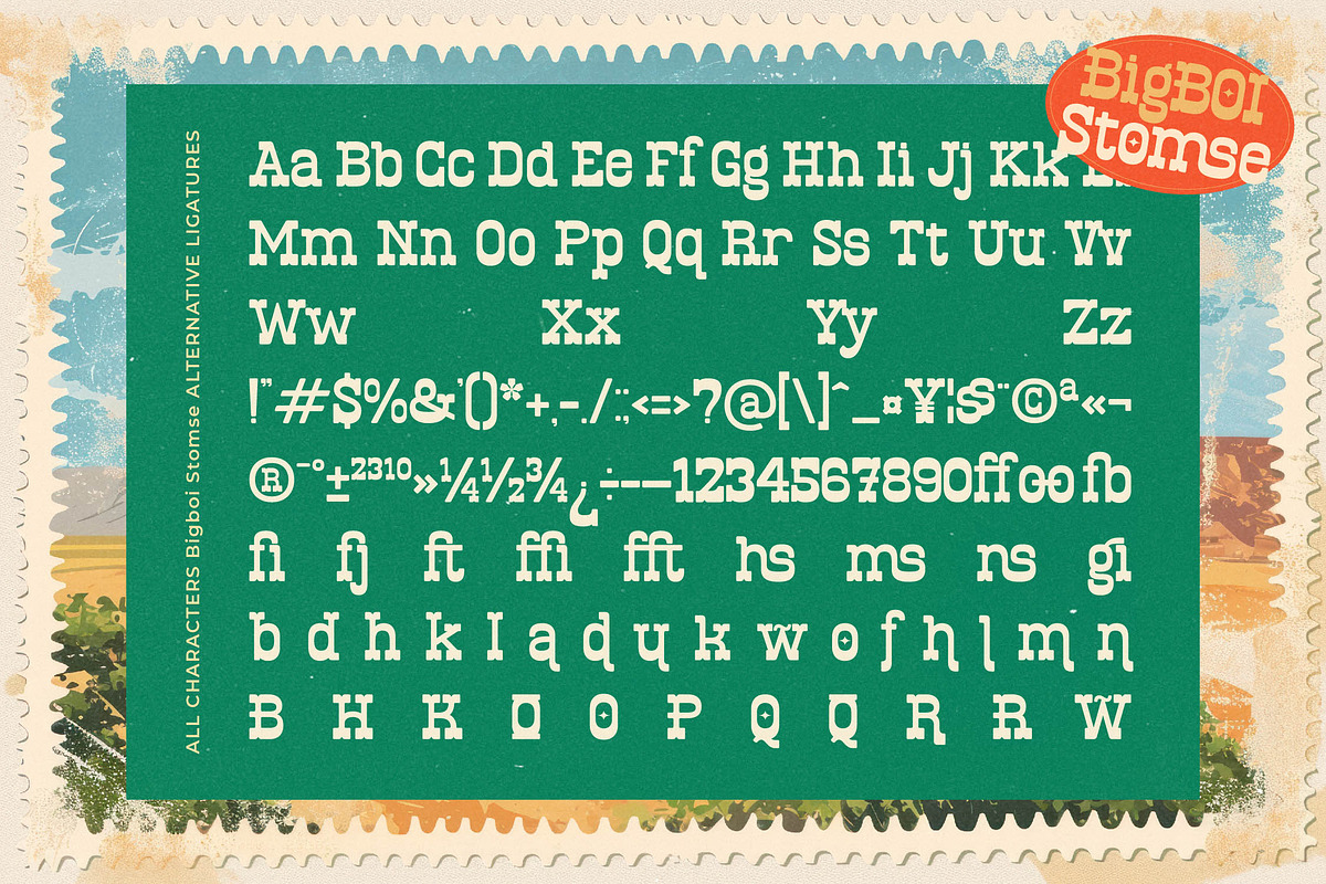 Bigboi Stomse Western Vintage, a Serif Font by timelesstype.co (Photo 15 of 15)