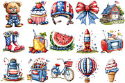 Americana 4th of July Clipart PNG, an Illustration by OK Design (Thumbnail 3 of 6)