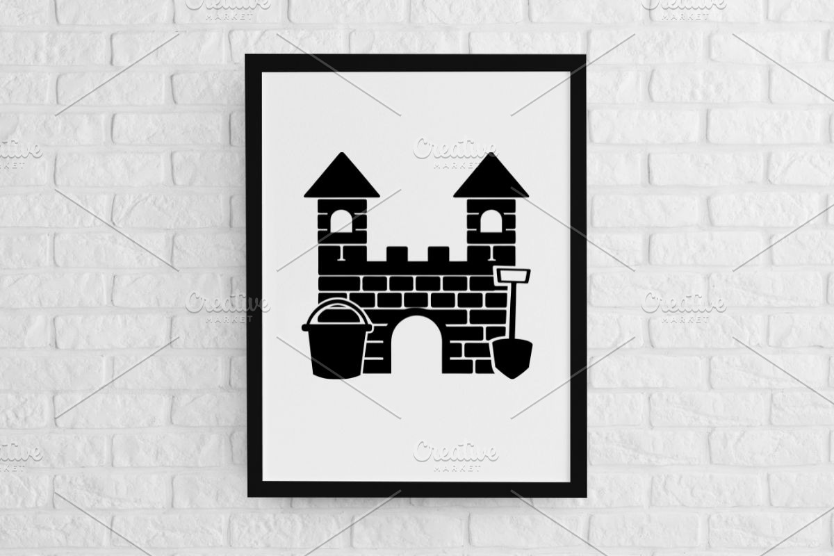 Sandcastle Silhouette SVG, an Object Illustration by newminddesign (Photo 2 of 3)