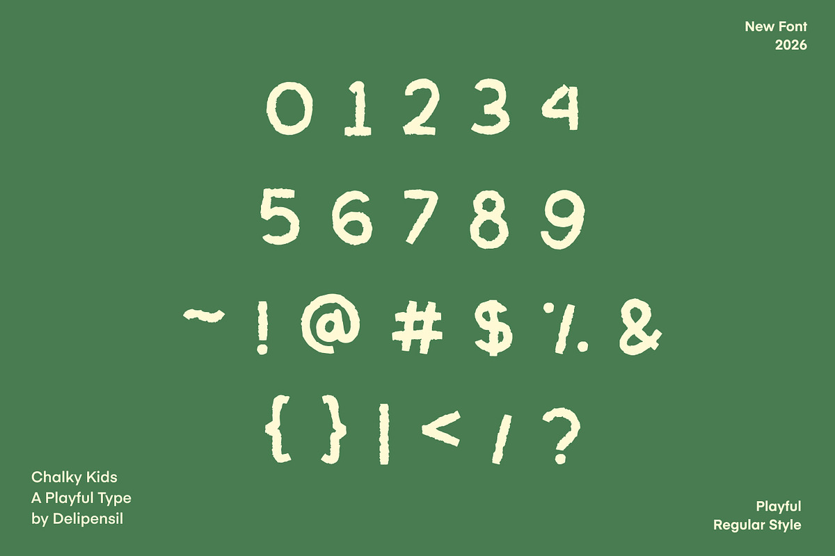 Chalky Kids - Playful Handwritten Ch, a Handwritten Font by delipensil (Photo 6 of 7)