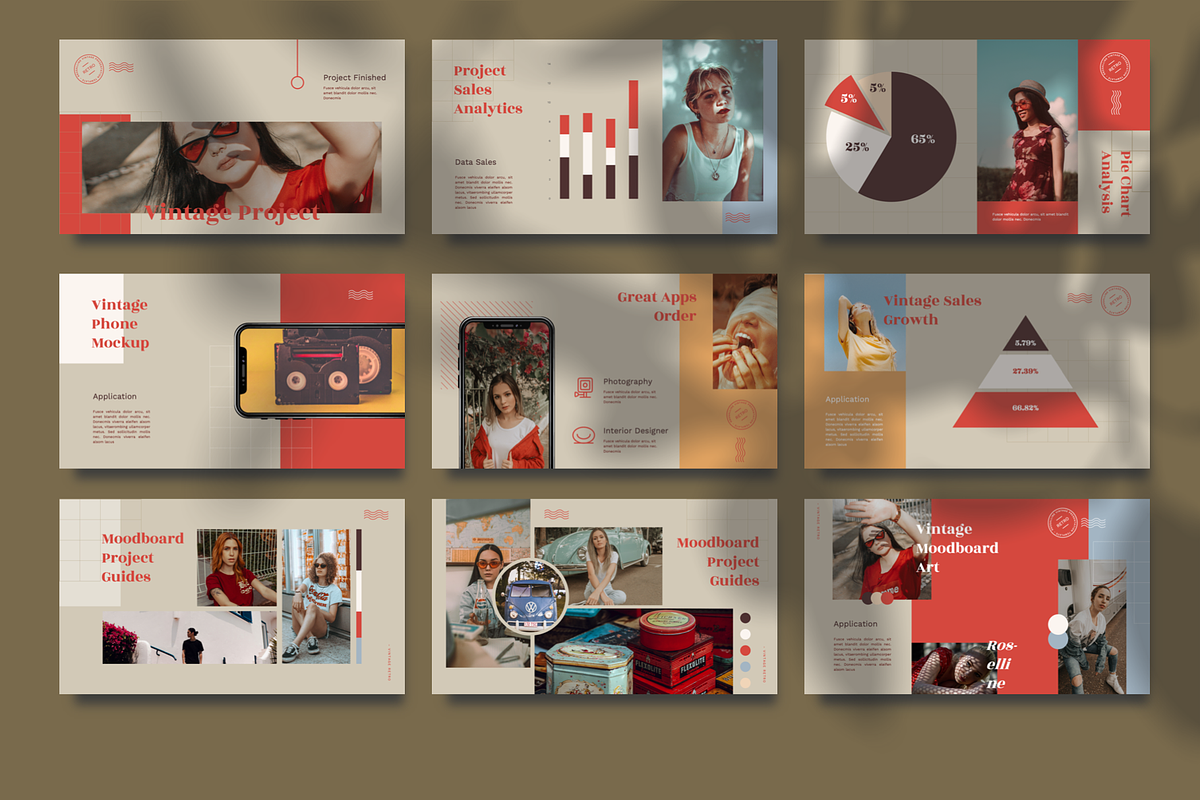 Roselline Retro Keynote Template, a Presentation Template by Masdika Studio (Photo 7 of 10)