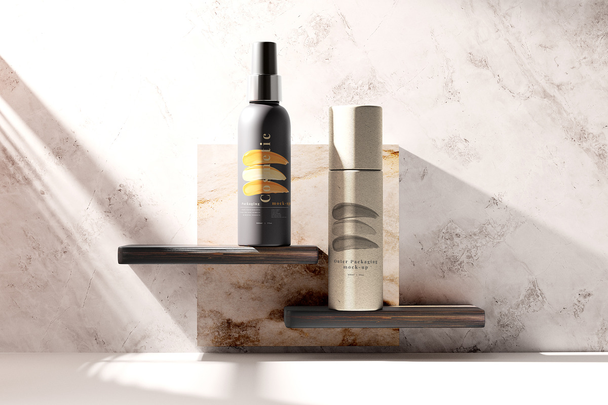 Dark Plastic Cosmetic Mockup Bundle, a Cups & Container Mockup by pmvch (Photo 57 of 111)