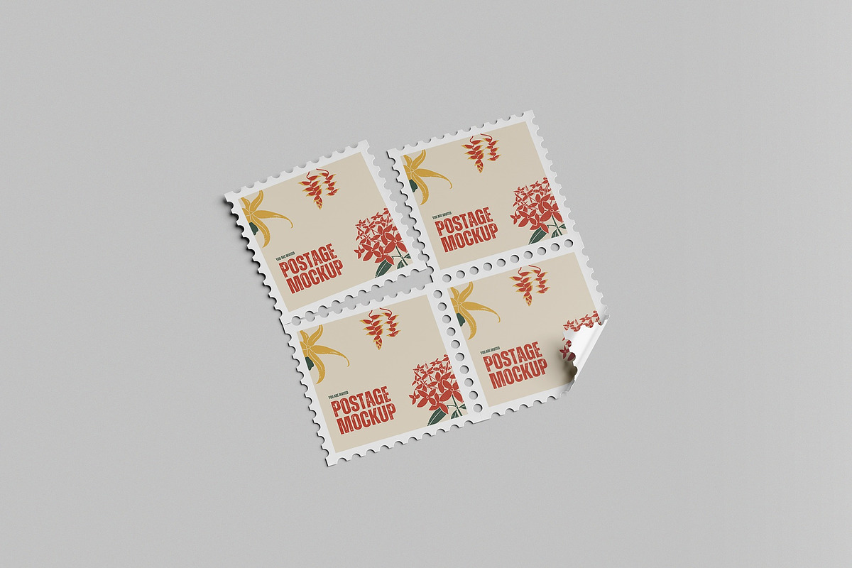 Postage Stamp Mockup, a Books & Magazine Mockup by hokagata (Photo 5 of 5)
