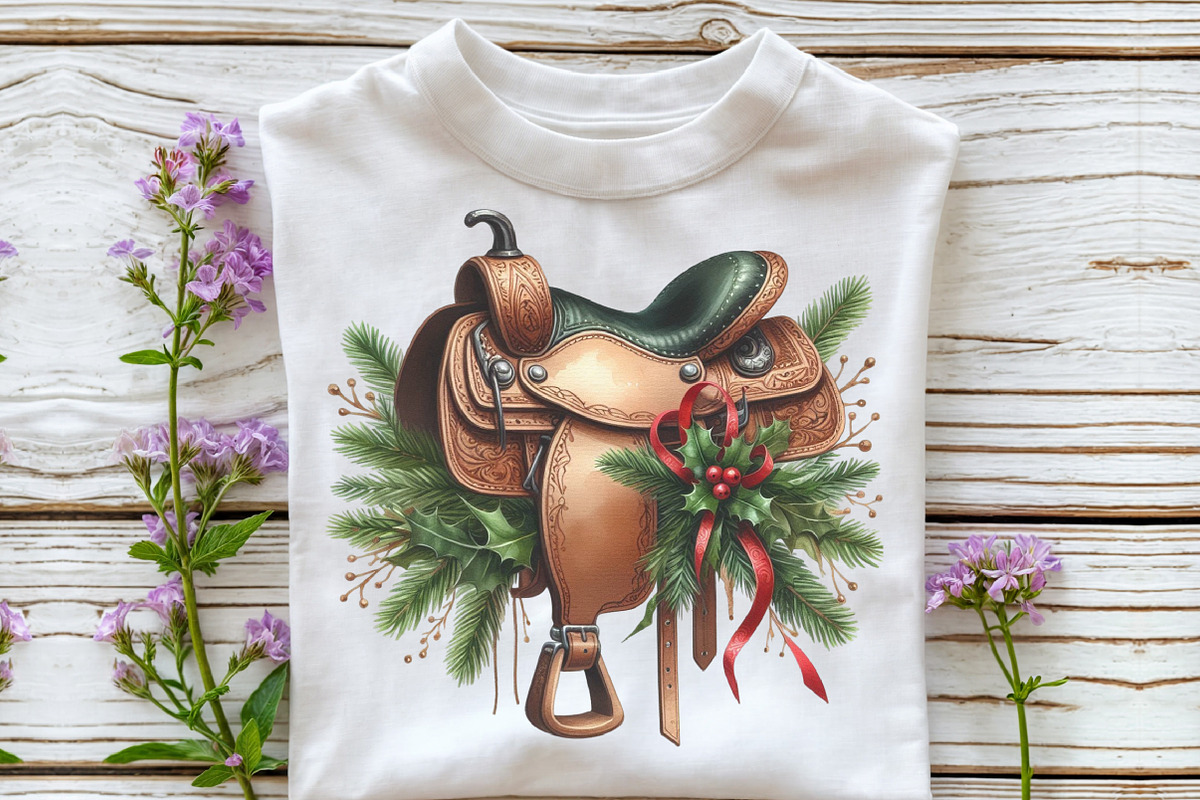 Watercolor Western Christmas Clipart, an Illustration by CraftArtStudio (Photo 4 of 6)