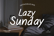Lazy Sunday - Handwritten Font, a Handwritten Font by aeys_land (Thumbnail 1 of 5)