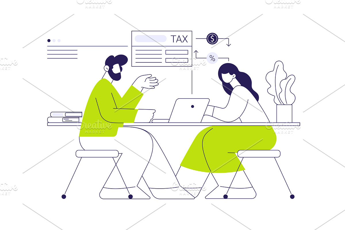 Tax credit abstract concept vector, a Finance Illustration by Visual Generation