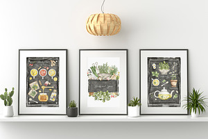 Watercolor Herbs And Spices