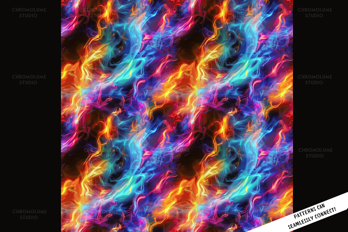 Luminous Blaze Digital Paper, a Pattern Graphic by Chromolume Studio (Photo 16 of 28)
