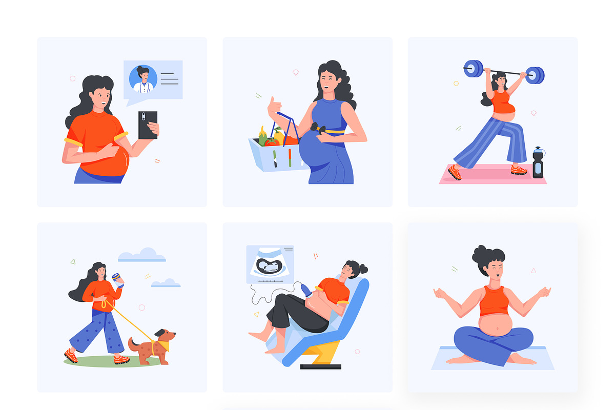 Pregnant Woman Icons, a Duotone Icon by Vectors Market (Photo 9 of 13)